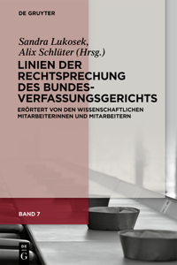 Linien Der Rechtsprechung Des Bundesverfassungsgerichts
