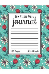 Low Vision Paper Journal