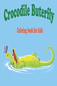 Crocodile buterfly coloring book for kids