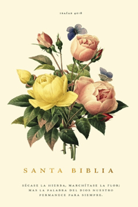 RVR60, Santa Biblia, Premio y Regalo, Letra grande, Tapa dura, Floral, Palabras de Jesus en Rojo, Comfort Print