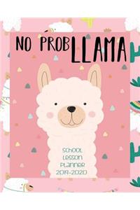 No Prob Llama, School Lesson Planner 2019-2020