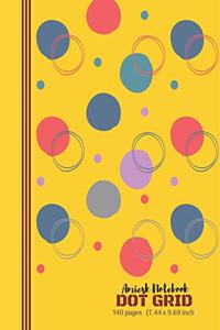 Amiesk Notebook - Dot Grid Notebook - 140 pages (7.44 x 9.69 inch)
