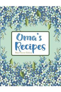 Oma's Recipes Blue Flower Edition
