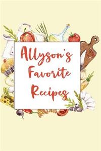 Allyson's Favorite Recipes