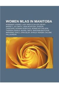 Women Mlas in Manitoba
