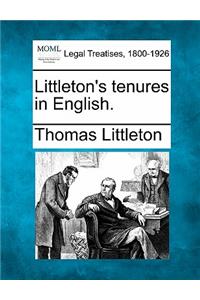Littleton's Tenures in English.