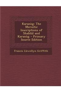 Karanog: The Meroitic Inscriptions of Shablul and Karanog