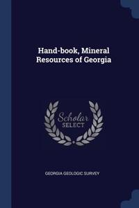 Hand-book, Mineral Resources of Georgia