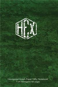 Hexagonal Graph Paper Nifty Notebook 1 cm hexagons 160 pages