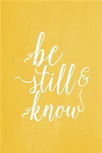 Pastel Chalkboard Journal - Be Still & Know (Yellow)