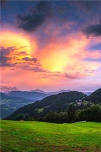 A Lovely Sunset Over the Italian Countryside Travel Journal