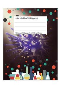 Graph Paper Workbook, 5x5 Graph Ruled Paper, 8.5.X 11, Virus Testtube