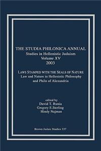 Studia Philonica Annual XV, 2003