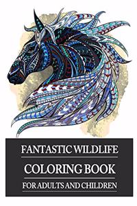 Fantastic wildlife coloring book for adults and children