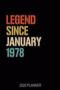 Legend Since January 1978 2020 Planner