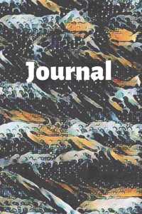 Blue and White Ocean Waves Journal for Daily Thoughts Notebook Cute Diary for Outdoor People