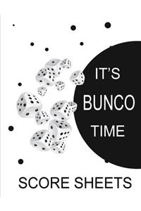 It's Bunco Time Score Sheets