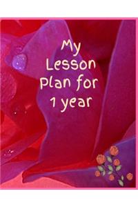 My Lesson plan for 1 year