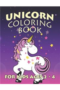 Unicorn Coloring Book for Kids Ages 2-4