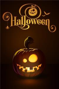 Dark Dummy Halloween Pumpkin Lined Notebook