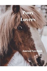 Pony Lovers Journal Notebook