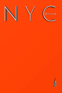 NYC Chrysler building bright orange grid style page notepad $ir Michael limited edition