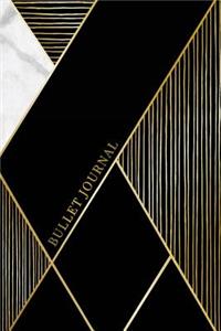 Bullet Journal: Marble + Gold Trendy Journal - 120-Page 1/4 Inch Dot Grid Notebook- 6 X 9 Marble & Gold Perfect Bound Softcover