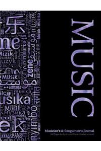 Musician's and Songwriter's Journal 160 pages for Lyrics & Music (Guitar Version