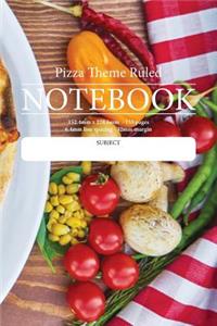 Pizza Theme Ruled Notebook