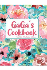 Gaga's Cookbook Teal Pink Wildflower Edition