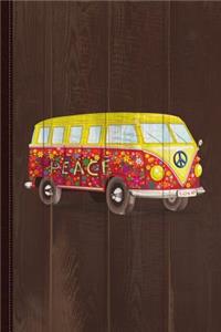 Peace and Love Hippy Van Journal Notebook