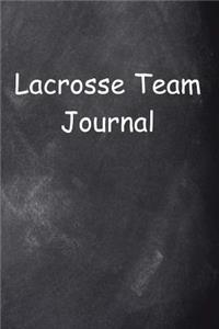 Lacrosse Team Journal Chalkboard Design