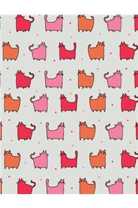 My Big Fat Journal Notebook For Cat Lovers Funny Cat Pattern Sunset Strip
