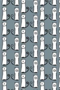 Journal Notebook For Cat Lovers Funny Tall Cats Pattern 10