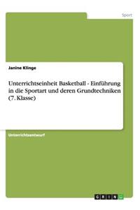 Unterrichtseinheit Basketball - Einführung in die Sportart und deren Grundtechniken (7. Klasse)