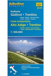 Südtirol Trentino cycle map