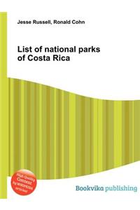 List of National Parks of Costa Rica