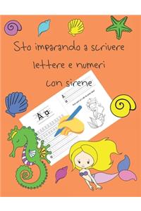 Sto imparando a scrivere lettere e numeri con sirene