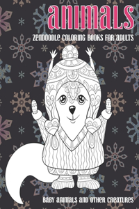 Zendoodle Coloring Books for Adults Baby Animals and other Creatures - Animals