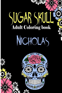 Nicholas Sugar Skull, Adult Coloring Book