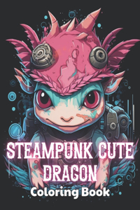 Steampunk Cute Dragon Coloring Book