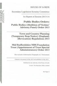 1st report of session 2013-14