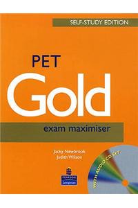 PET Gold Exam Maximiser with Key Self Study and CD Pack