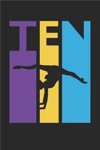 Gymnastics Notebook for 10 Year Old Boys and Girls - Colorful Gymnastics Journal - 10th Birthday Gift for Gymnast Diary