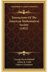 Transactions of the American Mathematical Society (1922)