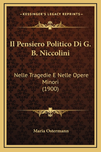 Il Pensiero Politico Di G. B. Niccolini
