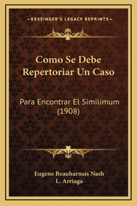 Como Se Debe Repertoriar Un Caso