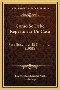 Como Se Debe Repertoriar Un Caso