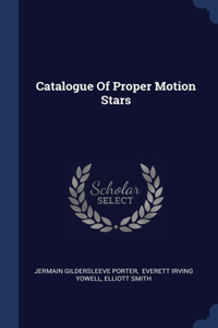 Catalogue Of Proper Motion Stars
