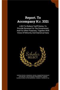 Report. To Accompany H.r. 3321